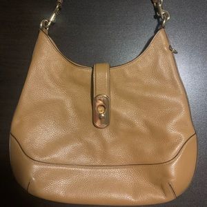 Coach saddle brown hobo shoulder bag
